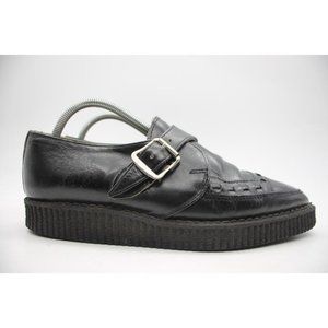 Vintage 90’s The Berlin Wall Womens Size UK 8 Black Leather Oxford Shoes